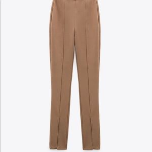 Zara-Slit Ribbed Leggings